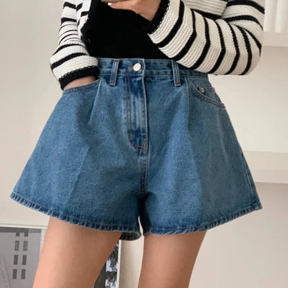 Dámské volné high waisted šortky