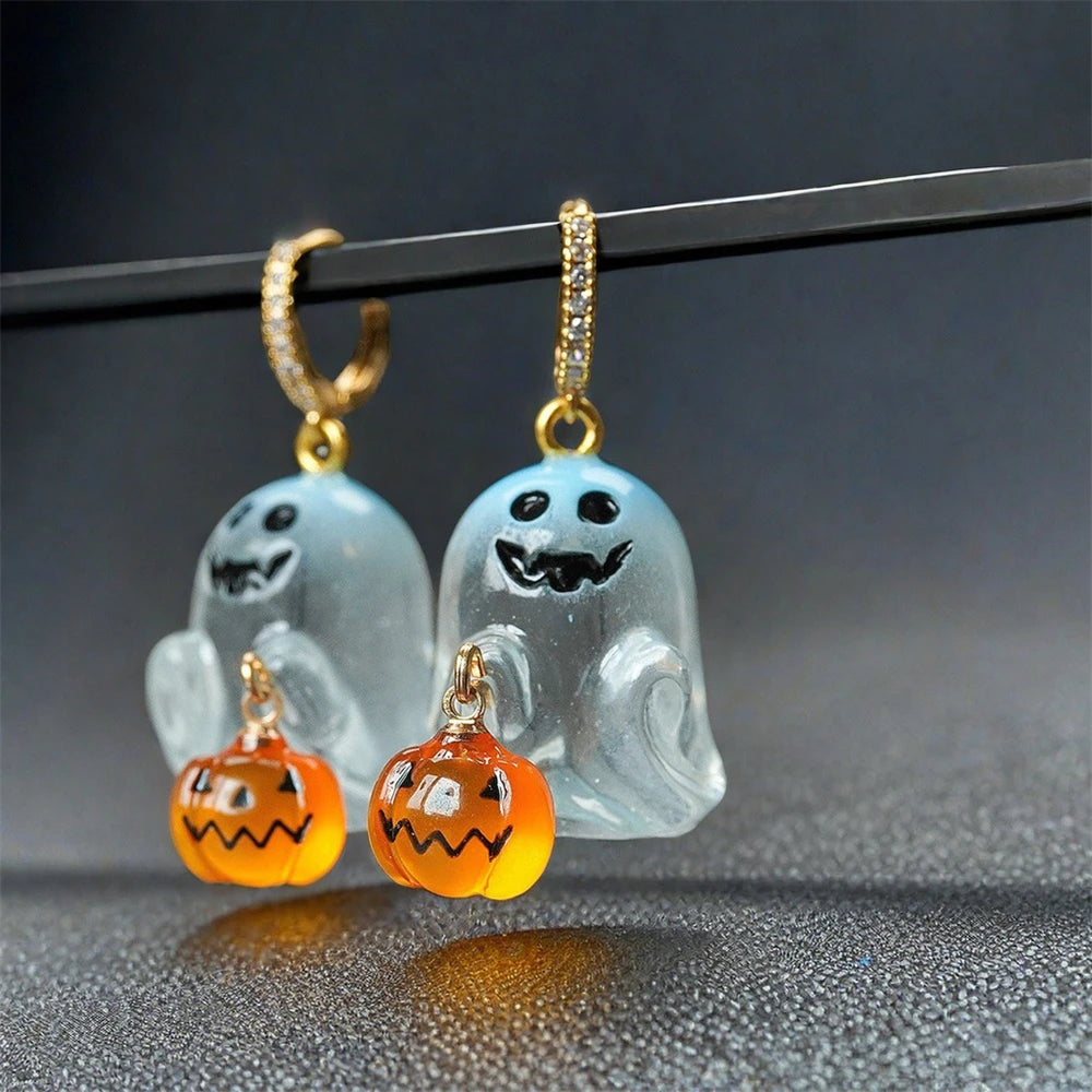 Náušnice Halloweenský duch