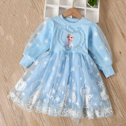 Dívčí šaty Frozen s tutu sukní