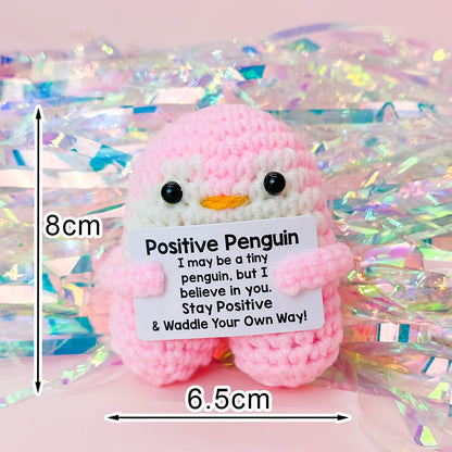 Háčkovaná hračka s pozitivní zprávou