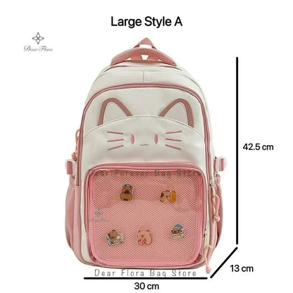 Školní batoh s kočkou
