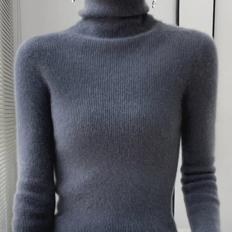 Dámský slim fit vlněný svetr