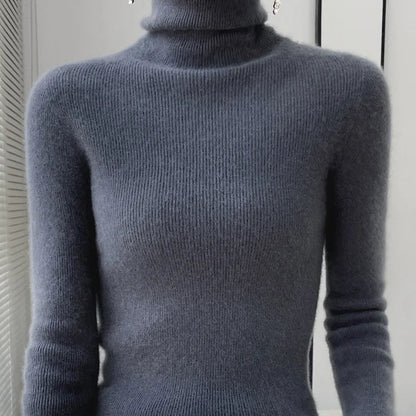 Dámský slim fit vlněný svetr
