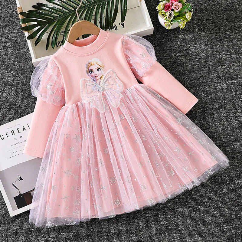 Dívčí šaty Frozen s tutu sukní