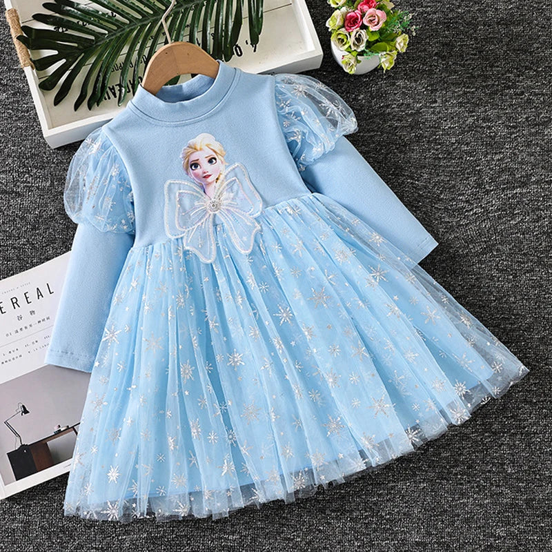 Dívčí šaty Frozen s tutu sukní