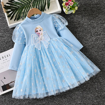 Dívčí šaty Frozen s tutu sukní