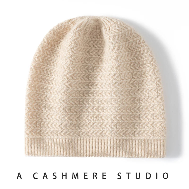 Pánská jednobarevná čepice z kašmíru