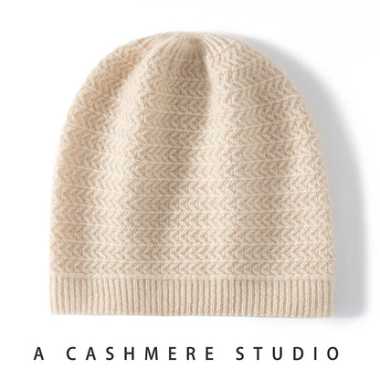 Pánská jednobarevná čepice z kašmíru