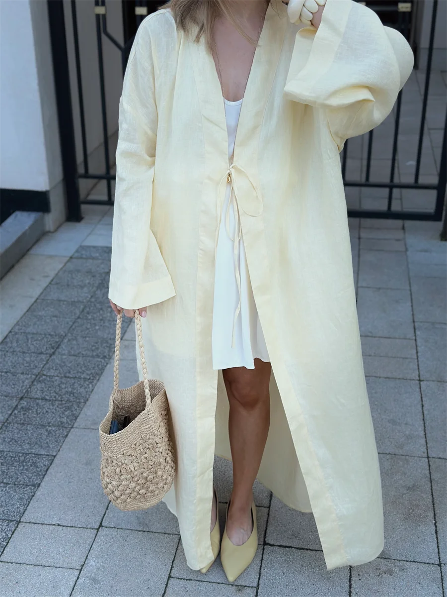 Dámské kimono ze 100% lnu