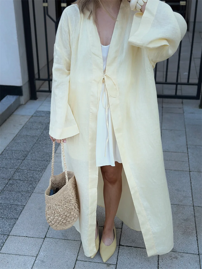 Dámské kimono ze 100% lnu