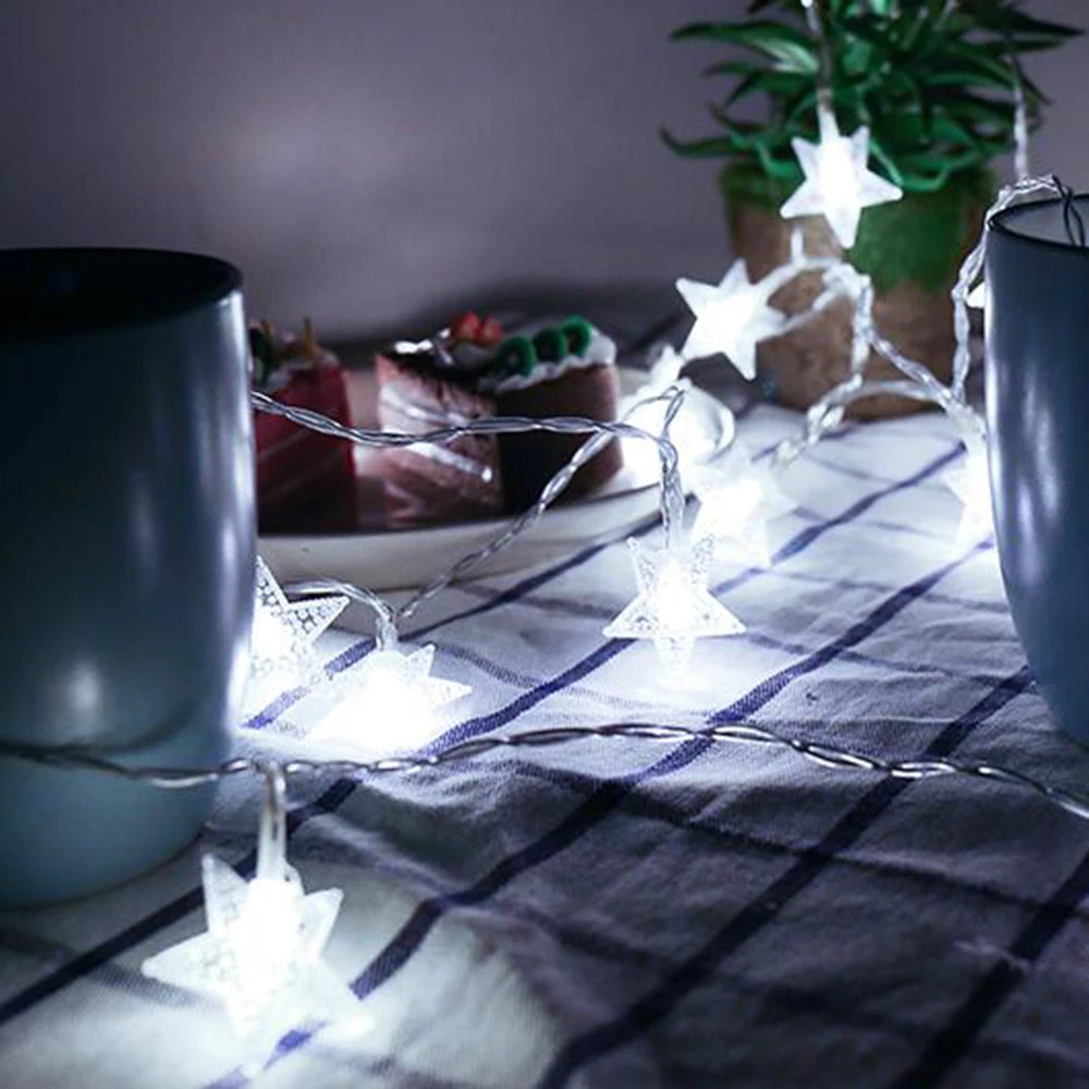 LED řetěz s hvězdami
