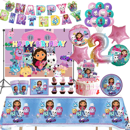 Dekorace na oslavu Gabbys Dollhouse