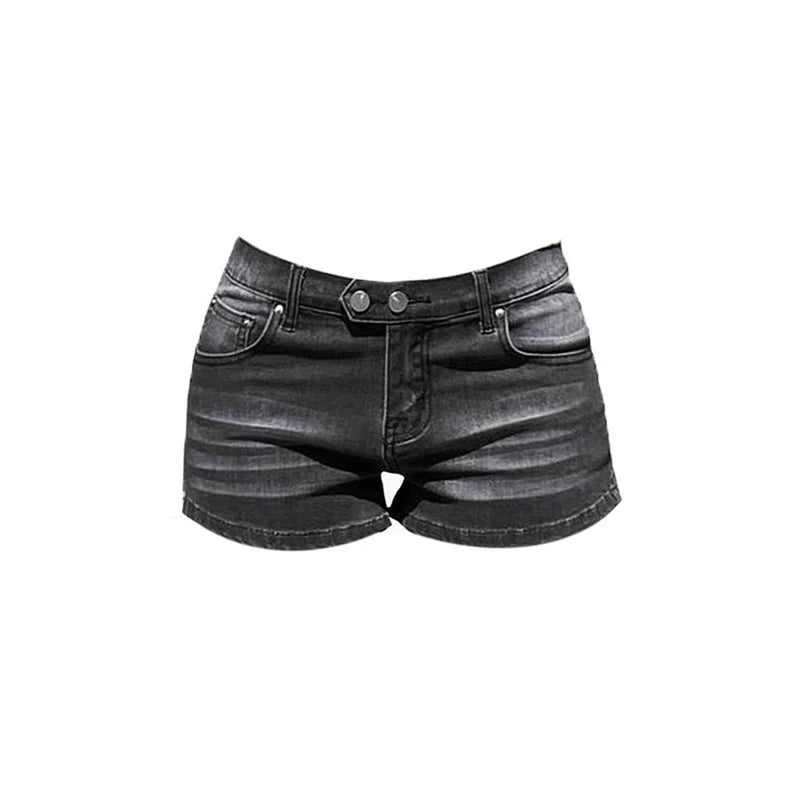 Dámské low rise denim šortky