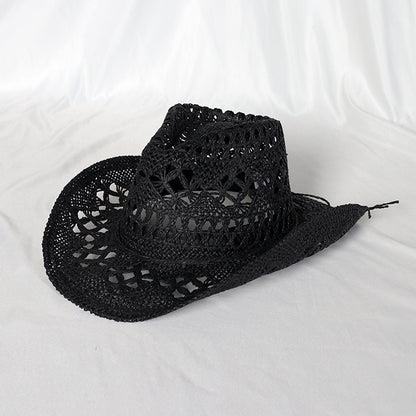 Unisex kovbojský slaměný klobouk