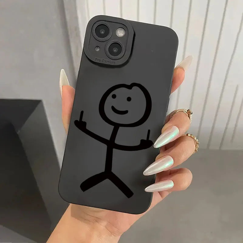 Kryt na IPhone s prostředníčkem