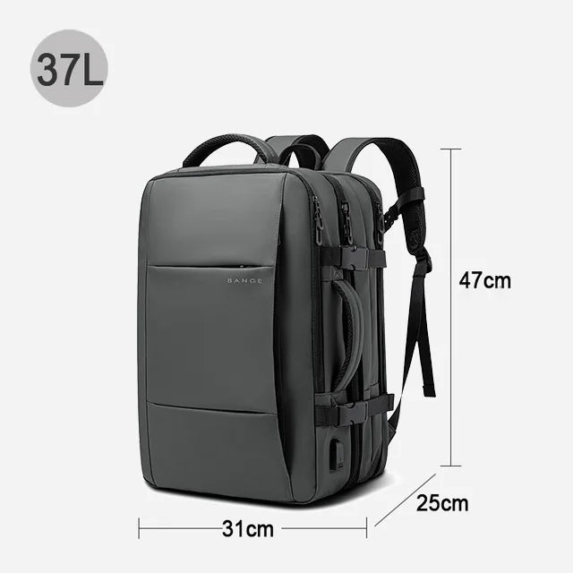 Pánský rozšiřitelný batoh na notebook, šedá 37 l