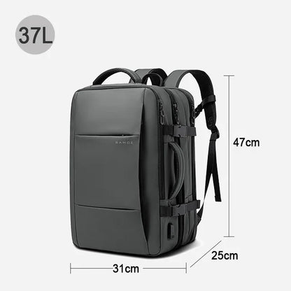 Pánský rozšiřitelný batoh na notebook, šedá 37 l