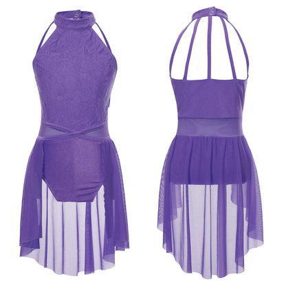 Dívčí taneční trikot s detaily