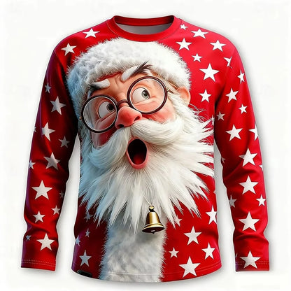 Pánské triko s dlouhým rukávem se Santou