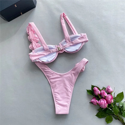 Dámské bikiny s květinou