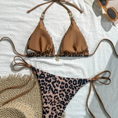 Dámské bikiny se zvířecím vzorem