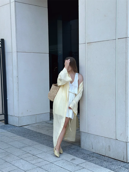 Dámské kimono ze 100% lnu