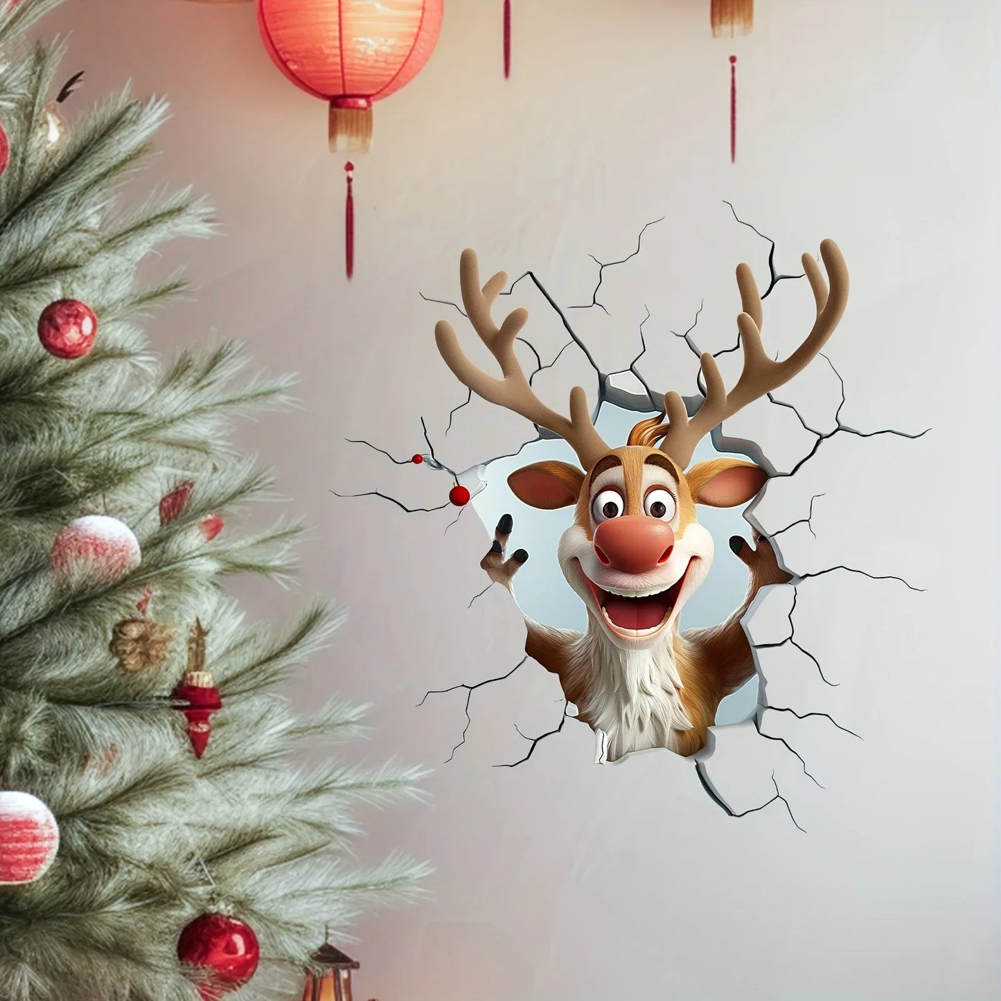 Samolepka 3D Santa
