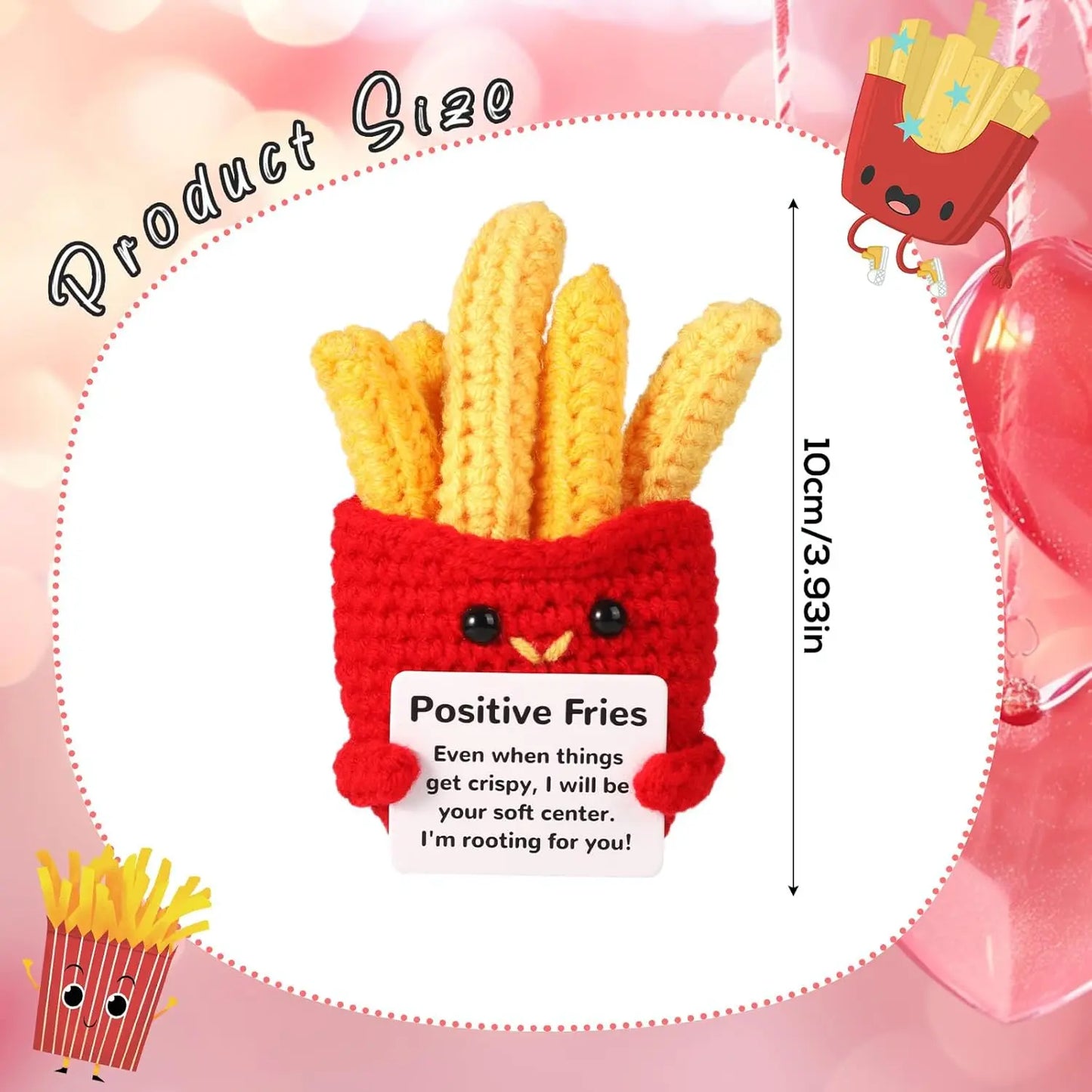 Háčkovaná hračka s pozitivní zprávou