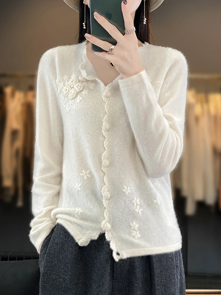 Dámský kardigan 100 % merino vlna