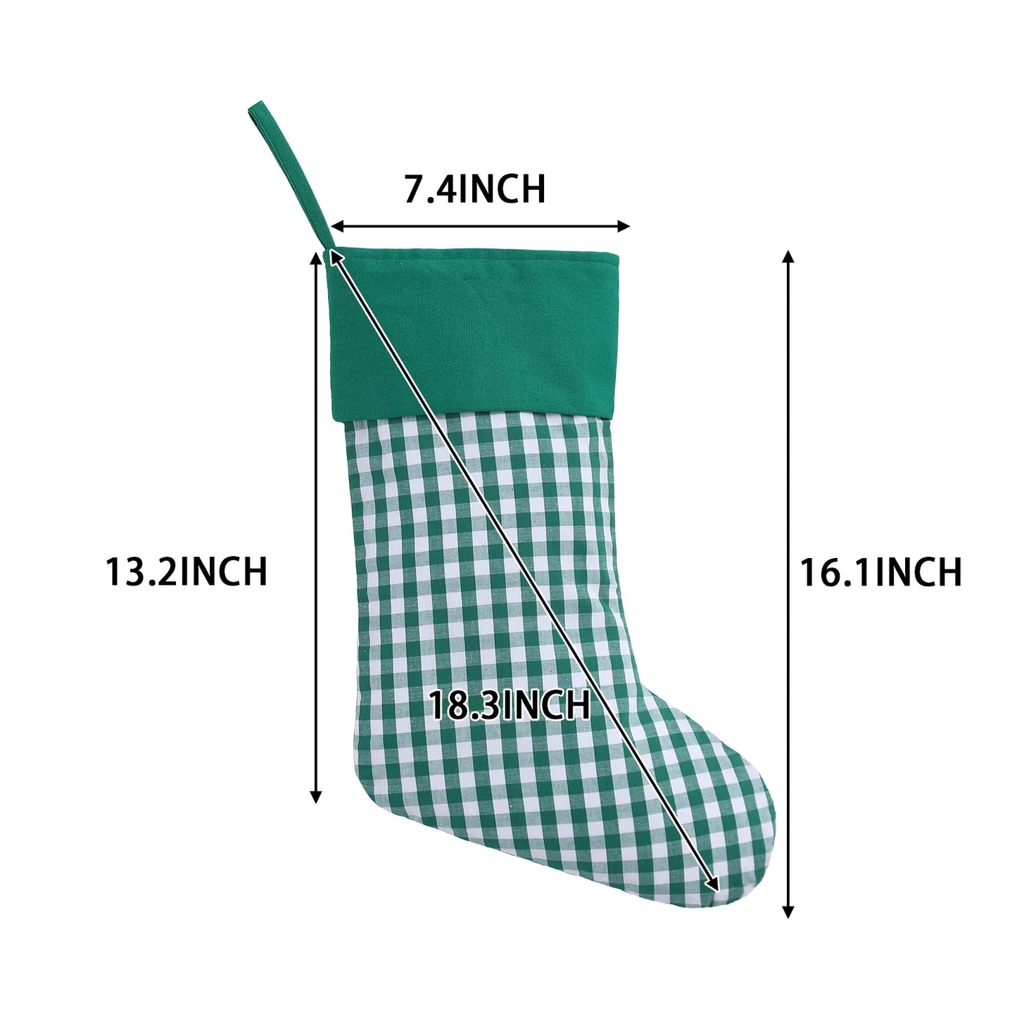 Vánoční kostkovaná punčocha