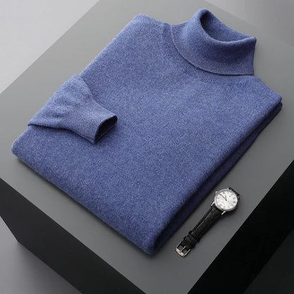 Pánský kašmírový svetr s roláčkem
