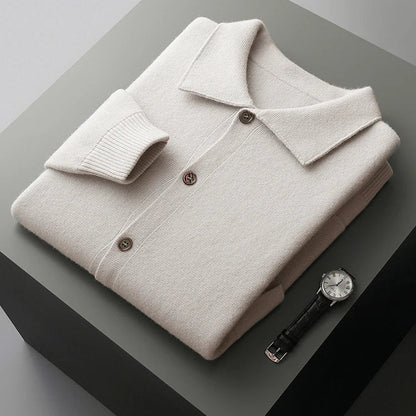 Pánský elegantní kardigan 100 % merino vlna