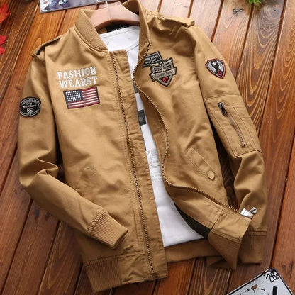 Pánský bomber s nášivkami