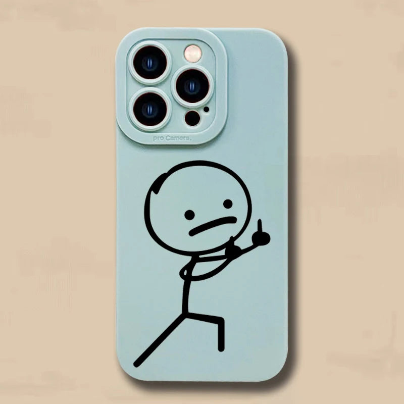 Kryt na IPhone s prostředníčkem