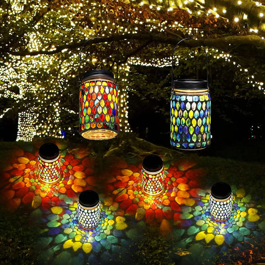 Solární mozaiková lampa na zahradu