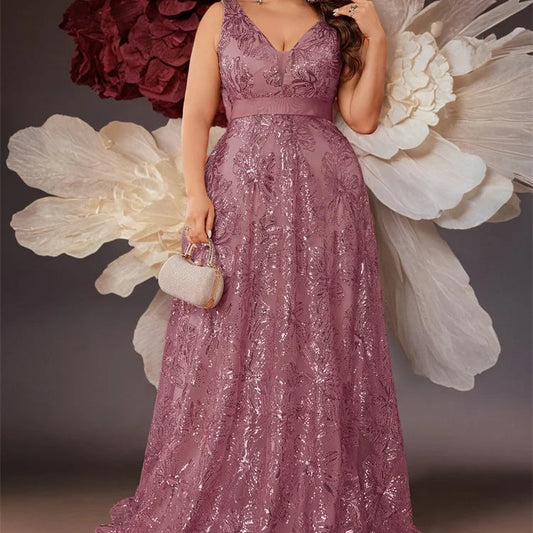 Dámské plus size plesové šaty