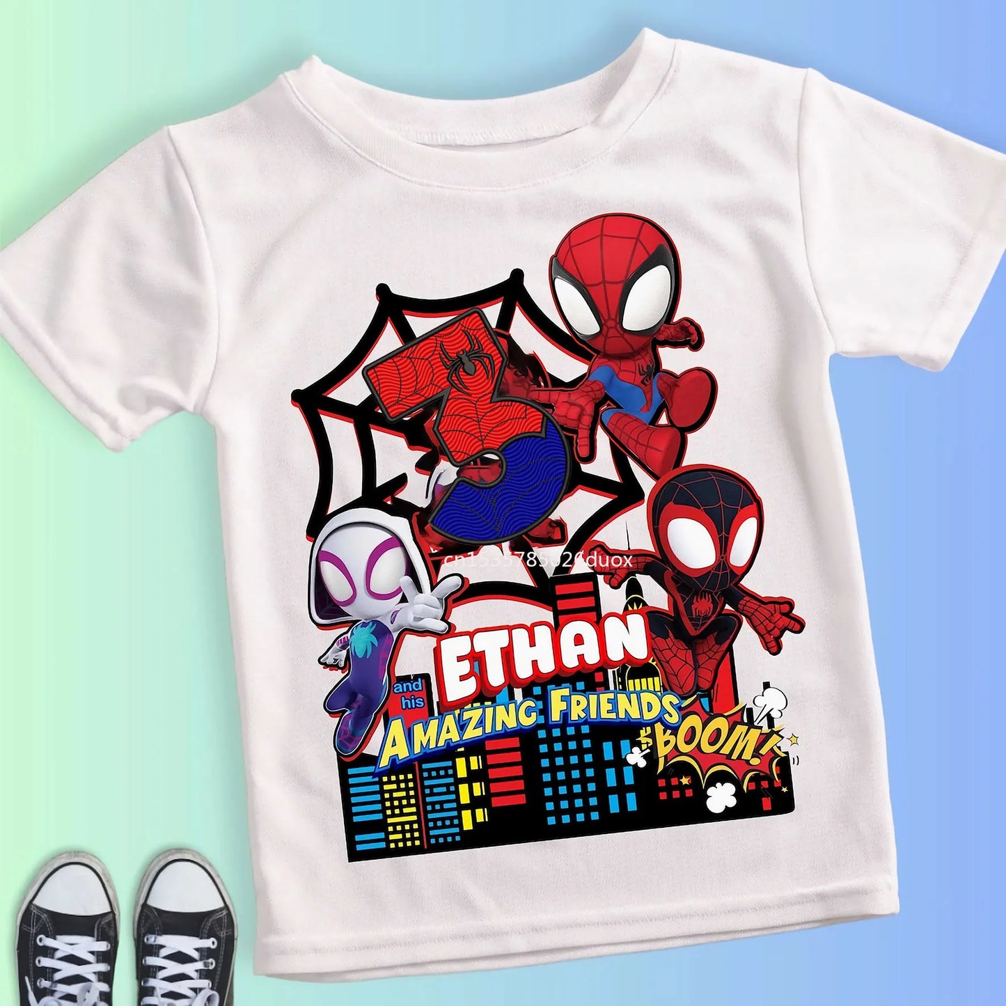 Dětské narozeninové triko Spiderman