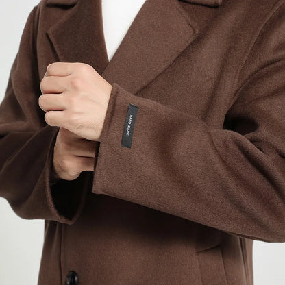 Pánský vlněný dlouhý kabát