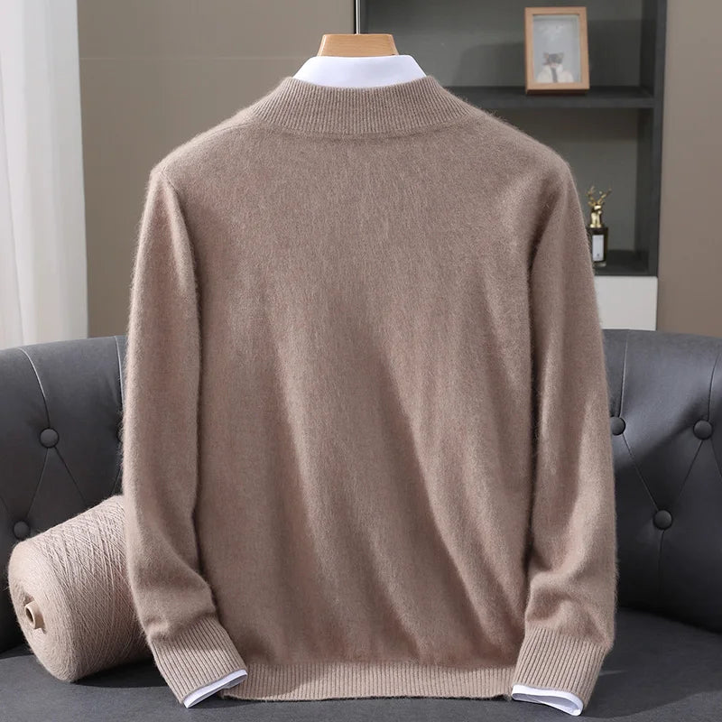 Pánský kašmírový svetr na zip