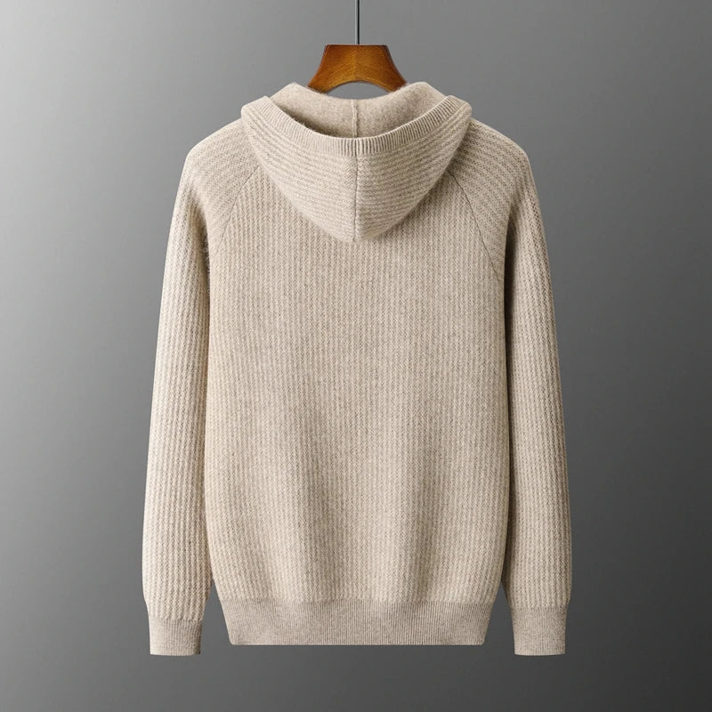 Pánský kardigan se zipem z vlny