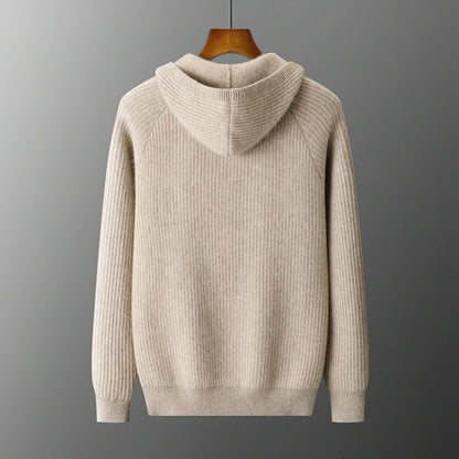 Pánský kardigan se zipem z vlny