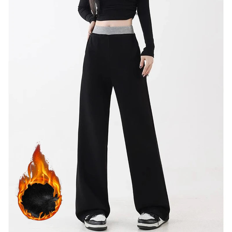 Zateplené stylové kalhoty