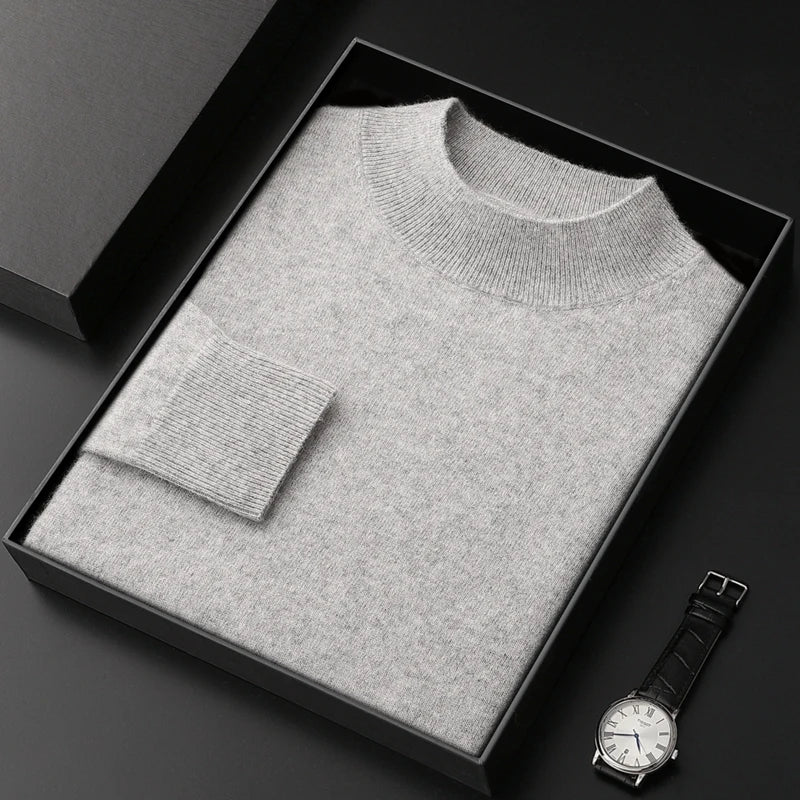 Pánský kašmírový jednobarevný svetr