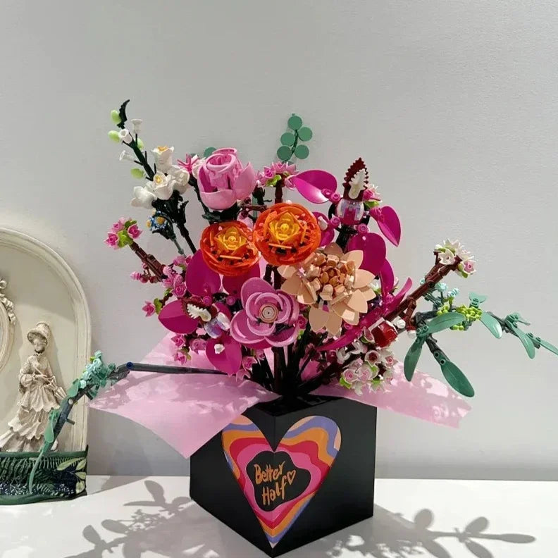 Plastová stavebnice kytice