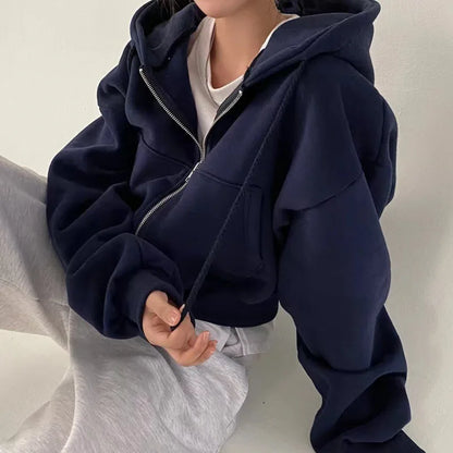 Dámská oversized mikina na zip