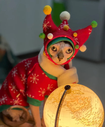 Vánoční oblečení pro sphynx