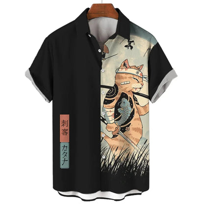 Pánská košile s japonským vzorem