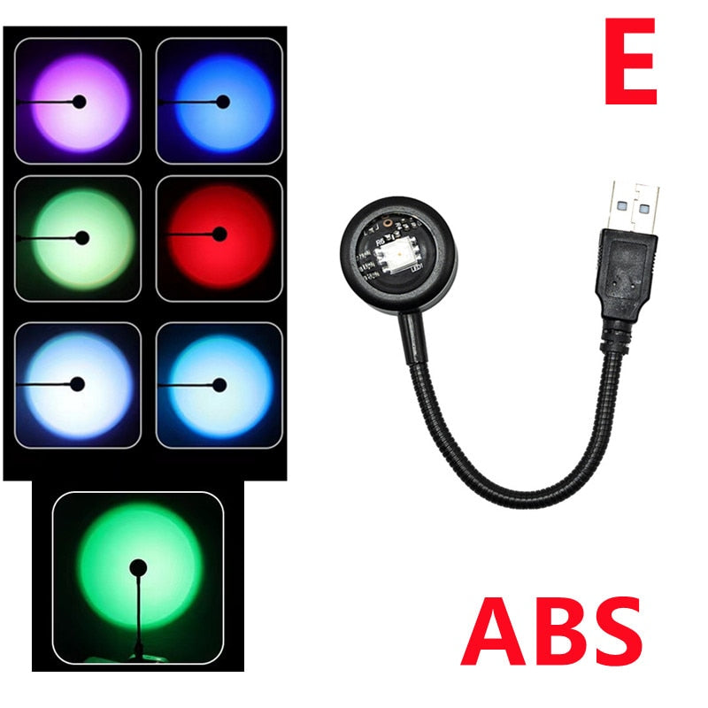Lampa západ slunce USB