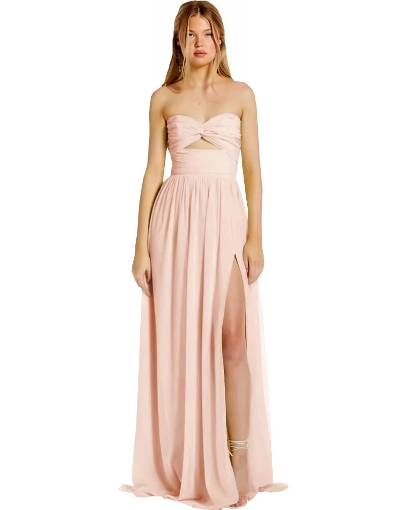 Dámské jednoduché šaty s rozparkem