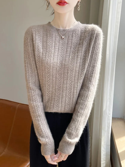 Dámský vlněný svetr se vzorem